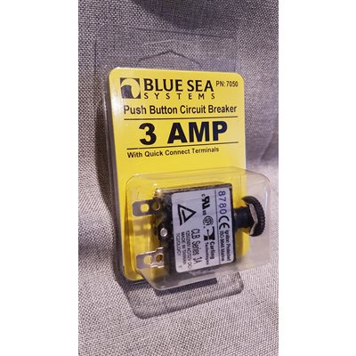 Push button circuit breaker 3AMPS Blue Sea
